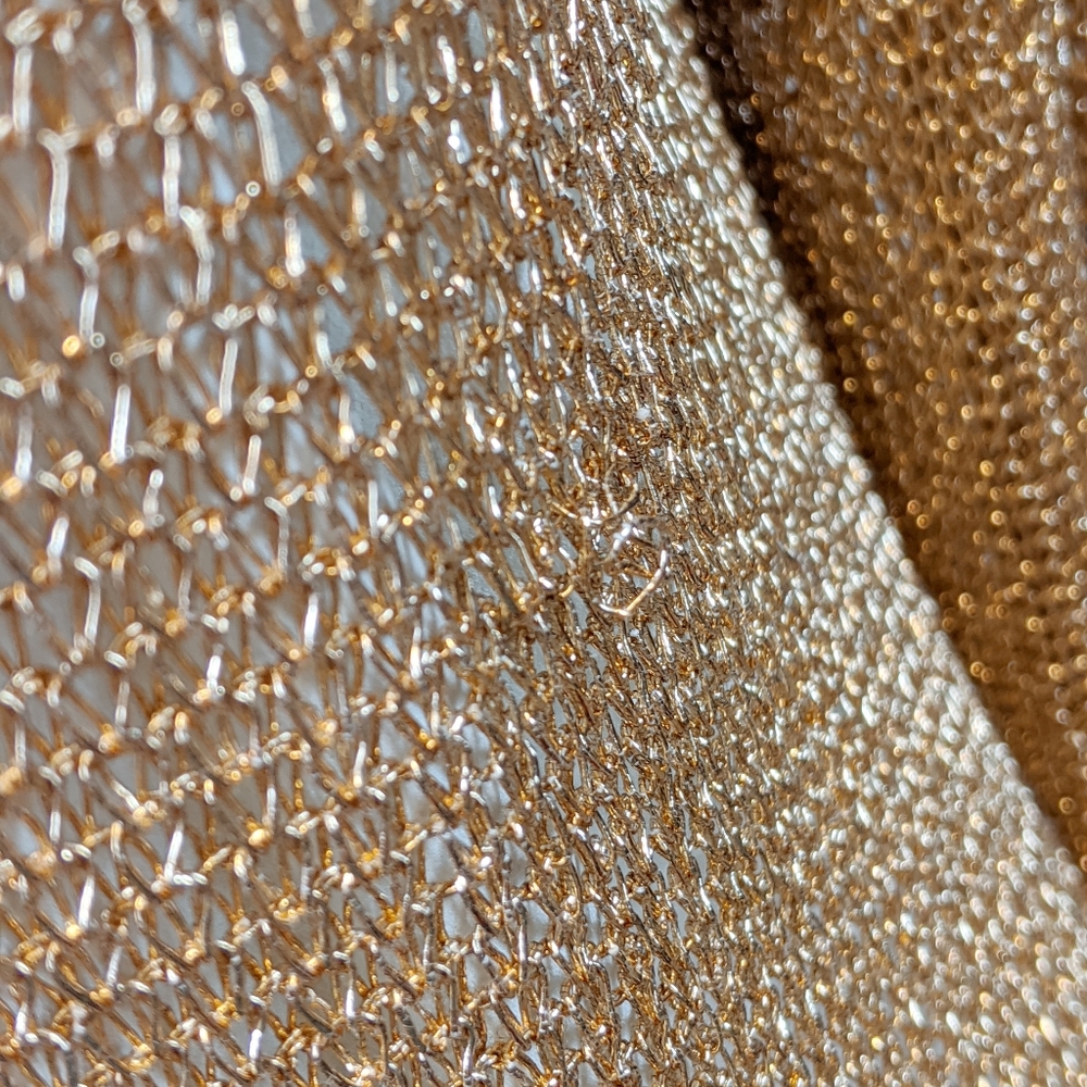 CHICO'S Copper Mesh over Polyester Shell Sz 2... - Picture 14 of 16